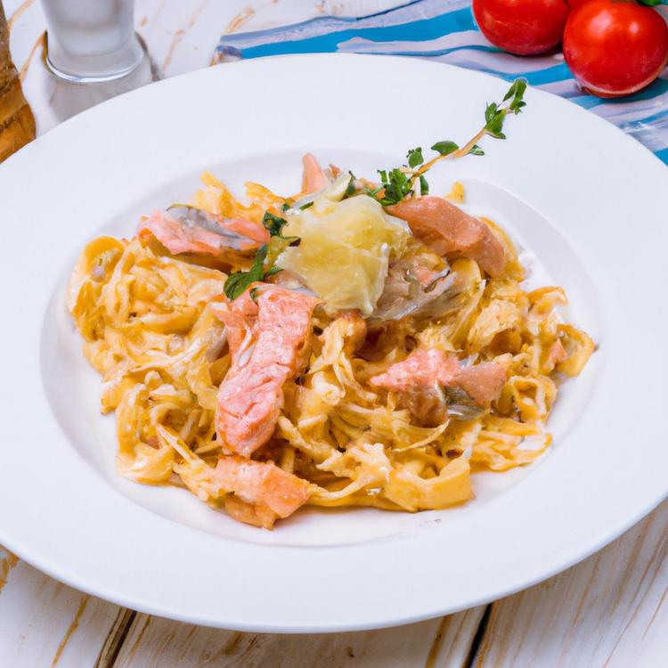 pasta z łososia